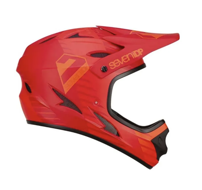 7iDP M1 Tactic Full Face Helmet Matte Bright Red